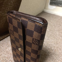 111Y240301Q 美品 LOUIS VUITTON ルイヴィトン ダミエ ポルトフォイユ インターナショナル 長財布 検 ラウンド 折り畳み ウォレット N61217_画像5