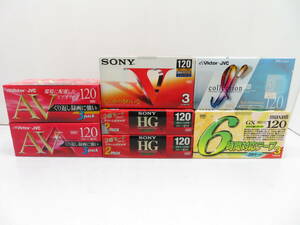 新品 SONY/maxell/Victor VHS 120 17本セット 17PACK 3倍モード 6時間 ビデオテープ 録画 訳あり品 まとめて 大量