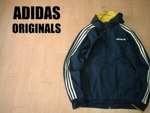 大人気ADIDAS ORIGINALSリバーシブル2WAYナイロンジャケットLジップパーカー正規アディダスオリジナルス3ラインジャージトラックジャケット