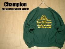 Champion PREMIUM REVERSE WEAVEスウェットXLモスグリーン正規チャンピオン00sプレミアムリバースウィーブトレーナーVINTAGE刺繍トリコ_画像1