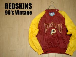 90sビンテージREDSKINS by LOGO7ナイロンウインドブレーカーMワシントンレッドスキンズNFLアワードジャケットGAME DAYスタジャン