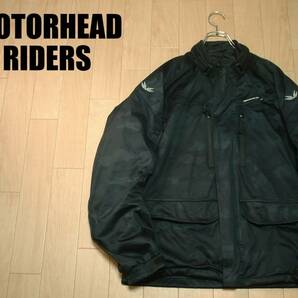 MOTORHEADライディングジャケット美品L正規モーターヘッドライダースM-6K黒ブラック迷彩カモフラレーシングバイクBIKEオフロードの画像1