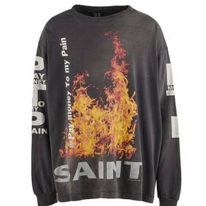 SAINT Mxxxxxx × Pay money To my Pain PTP_SS TEE/SR TO SS / BLK Lサイズ　ロンT
