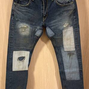 ◆名作有名人着用◆TMT×LEEダメージ加工 パッチワークデニム サイズM×30