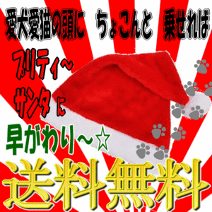 ■588円～■全国送料無料！【サンタ帽子】今年のクリスマスはかわいいパートナーと素敵な夜を　愛犬の頭にチョコンと乗せればサンタに変身