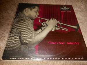 【UK MONO】NAT ADDERLEY/THAT'S NAT LONDON LTZ-C15018 COAT/FLAT/DG/ペラ 綺麗 orig.はSAVOY 高音質　