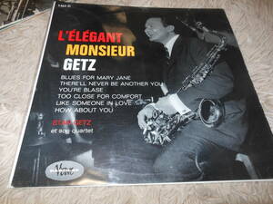 【FR MONO】STAN GETZ QUARTET/L'ELEGANT MONSIEUR GETZ BARCLAY 3663 COAT/FLIP BACK/ペラ/深溝 好ジャケ