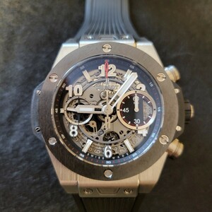 HUBLOT UNICO Hublot морской еж ko керамика оправа редкий 42 мм!