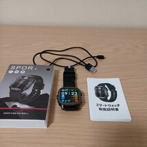 【軍用規格】スマートウォッチ メンズ 1.96インチ 腕時計 血中酸素 心拍数 通話機能 アウトドア Bluetooth5.2 健康管理 IP68防水 着信通知_画像1