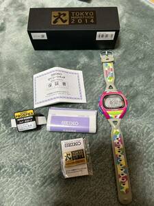 SEIKO スーパーランナーズ　東京マラソン2014 モデル　中古品　SBEF023 ピンバッジ付