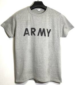 【古着TシャツM】 90s ARMY Tシャツ M グレー 92年 半袖 ミリタリー US ARMY 1992 PFU