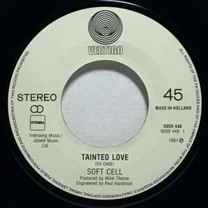 【蘭7】 SOFT CELL / TAINTED LOVE / WHERE DID OUR LOVE GO / 1981 オランダ盤 7インチシングルレコード EP 45 試聴済の画像4