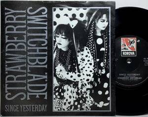 【英7】 STRAWBERRY SWITCHBLADE / SINCE YESTERDAY / BY THE SEA / 1984 UK盤 7インチレコード EP 45 ふたりのイエスタディ 試聴済