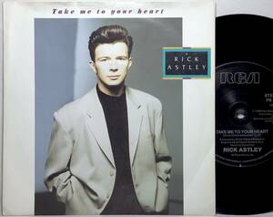 【英7】 RICK ASTLEY / TAKE ME TO YOUR HEART / I'LL BE FINE / 1987 UK盤 7インチシングルレコード EP 45 ユーロビート 試聴済