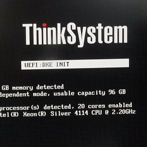 ■〇 Lenovo ThinkSystem SR630 Xeon Silver 4114 2.20GHz×2基/HDD 無し/RAM 96GB（16GB×6枚）/BIOS確認済み No.3の画像3