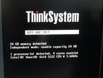 ■〇 Lenovo ThinkSystem SR530 Xeon Gold 5122 3.60GHz/HDD 無し/RAM 24GB/BIOS確認済み_画像3