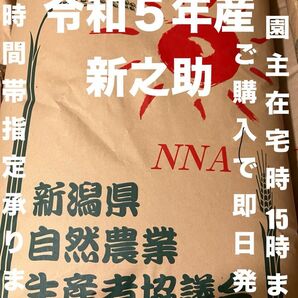 特別栽培 新潟の高級米 新之助 玄米 20㌔ 新潟県産 田植え後農薬は除草剤のみ 配達時間帯指定、10㌔袋小分け承ります！