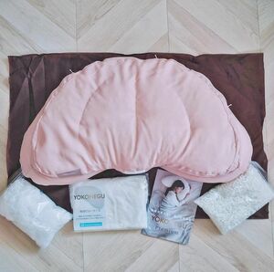 極美品 ヨコネグ YOKONEGU premium プレミアム ピロー 枕 カバー 付 横向き 快眠 熟睡 睡眠 サポート