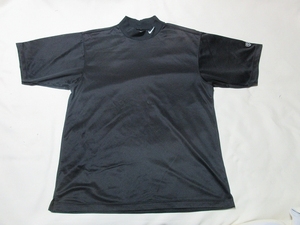 O-299* Nike Golf *DRI-FIT! black color / high‐necked short sleeves shirt (XL)*