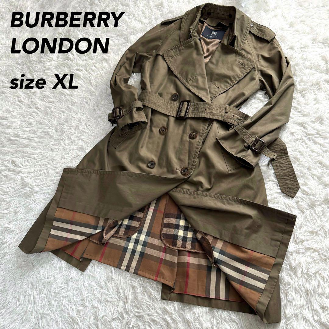 最適な材料 希少2way XL◎バーバリーロンドン BURBERRY ロング丈