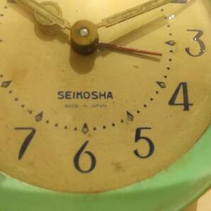 【昭和アンティーク】SEIKOSHA 精工舎 Sマーク TRADE MARK S 目覚まし時計 置き時計 プラスチック製 ヴィンテージ インテリア 服部時計店の画像4