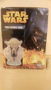 【未開封・当時物】STAR WARS YODA CERAMIC BANK スターウォーズ ヨーダ セラミック貯金箱 フィギュア 