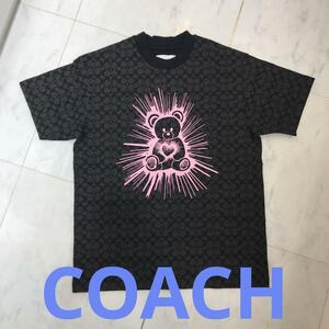 ★超美品★コーチ　レイヴ　 ベア 　Tシャツ・オーガニック コットン　シグネチャ