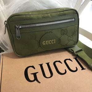 ☆美品☆GUCCI　グッチ　オフザグリッド　ウエストバッグ　GGナイロン　カーキ