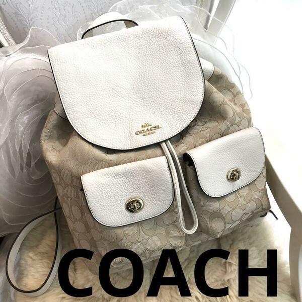 ★未使用品★COACH　コーチ　シグネチャー　バックパック　リュック　ロゴ