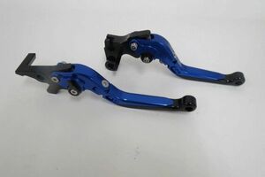 YZF-R25 2014-2017 R3/MT03 2015-2017 可倒式 ダブルビレットレバー 青 【ae-r25-f】