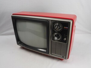 4T240323 Showa Retro Hitachi HITACHI color tv C14-420 1980 year made 14 type Brown tube tv electrification verification only Junk present condition goods 