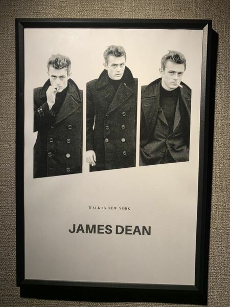 ジェームス ディーン JAMES DEAN 50s A4 ポスター 額付き 送料込み ②