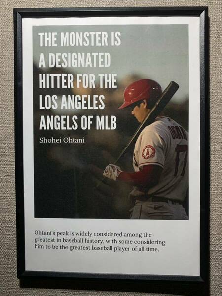 大谷翔平 OHTANI A4 ポップアート 額付き 送料込み