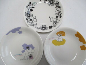  Moomin soup plate various 3 sheets made in Japan curry plate plate large bowl last exhibition 