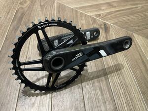 sram force gxp カーボンクランクstages パワーメーター wolftooth42t付き