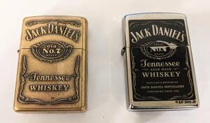 【10922】ZIPPO ジッポ JACK DANIEL'S おまとめ 合計2個 火花〇 煙草 タバコ 喫煙 喫煙用具 喫煙具 嗜好品 コレクション お酒 コレクター