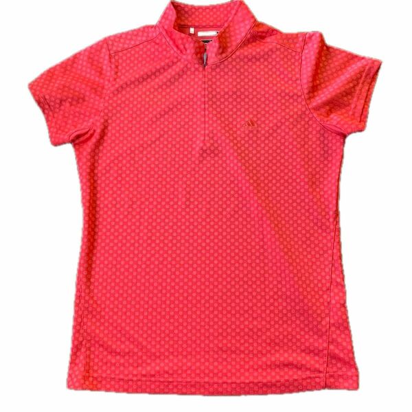 アディダス　ゴルフウェア　半袖ハーフジップシャツ　Lサイズ
