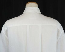 ■■＜美品：イタリア製＞ヒュ－ゴボス＜HUGO BOSS：quality linen＞pullover summer white リネン シャツ ＜M＞■■_画像4