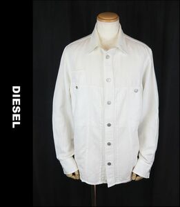 ■■＜美品＞ディーゼル＜DIESEL：cotton linen／Light damage＞spring western design shirt JKT＜M＞■■