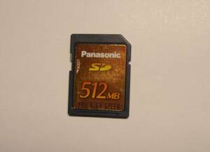 Panasonic 512MB SD memory card 