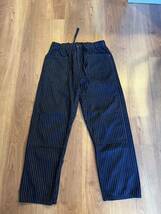 2回着用 POST OVERALLS ポストオーバーオールズ GS E-Z DND : Gangster Stripe indigo (Shop Special) サイズ M 日本製_画像1