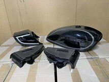 ＧＳ４００外装セット　黒銀Ｅ１　タンク　テールカウル　アルフィン/社外 GT380 GS400E GS400L BEET外装 サイドカバー キジマ 黒 ブラック_画像7