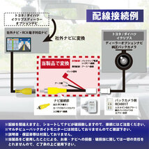 WB5S トヨタ ダイハツ イクリプス 純正 バックカメラ 出力 変換 ハーネス アダプター 社外ナビ 互換 RCA端子対応ナビ用 NHDN-W56_画像3