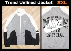 送料無料 特価即決【未使用】 NIKE ★ Trend Unlined Jacket (2XL) ★ ナイキ DD6171 ビッグサイズ ナイロンジャケット ウーブンジャケット