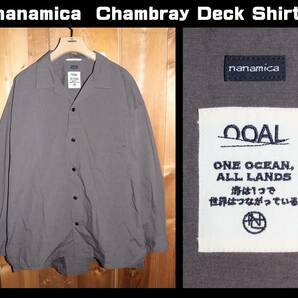 送料無料 特価即決【未使用】nanamica ★ Chambray Deck Shirt (Mサイズ) ★ ナナミカ SUGF358 日本製 税込定価3万3000円