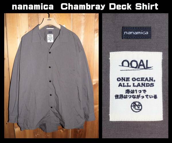 送料無料 特価即決【未使用】nanamica ★ Chambray Deck Shirt (Mサイズ) ★ ナナミカ SUGF358 日本製 税込定価3万3000円