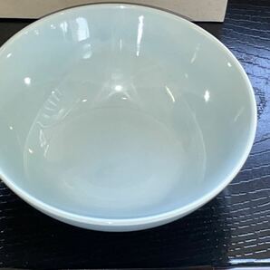 淡い 水色 ボール 鉢 ◆盛り鉢 浅い小丼◆ 陶器【直径14㎝Ｘ高さ4.2㎝】未使用の画像6