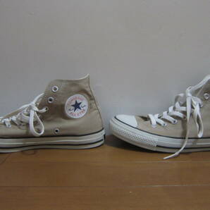 CONVERSE コンバース ALL STAR オールスター 1CL128 HI ハイカットスニーカー ベージュ系茶 27.5㎝ O2403Bの画像4