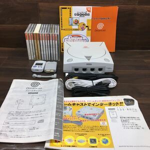 □B-882 SEGA セガ Dreamcast ドリームキャスト HKT-3000 ゲーム機 ソフト セット ドリキャス DC グレー 通電確認済み