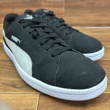 KT240306 D-49 PUMA プーマ Smash Buck スマッシュバック カジュアルスニーカー ローカットスニーカー ブラック メンズ 25.5cm_画像1